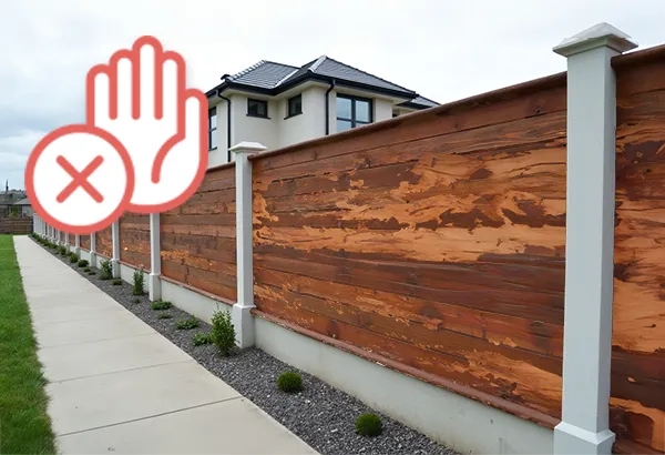 Elöregedett fa kerítés